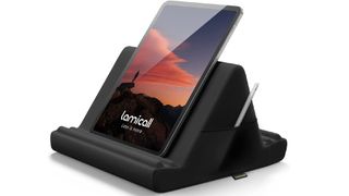 Product shot of the Lamicall Tablet Pillow Holder, one of the best iPad holders for bed