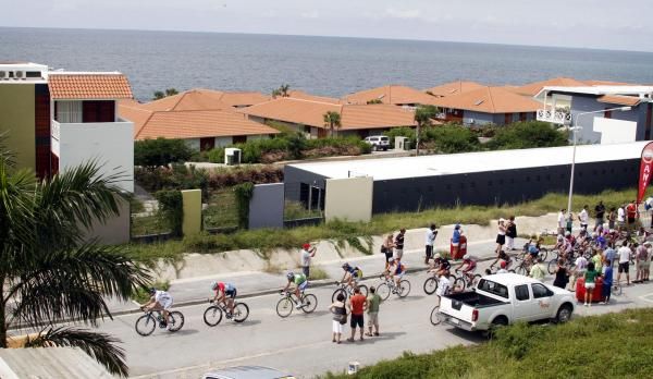 The riders just after the finish area