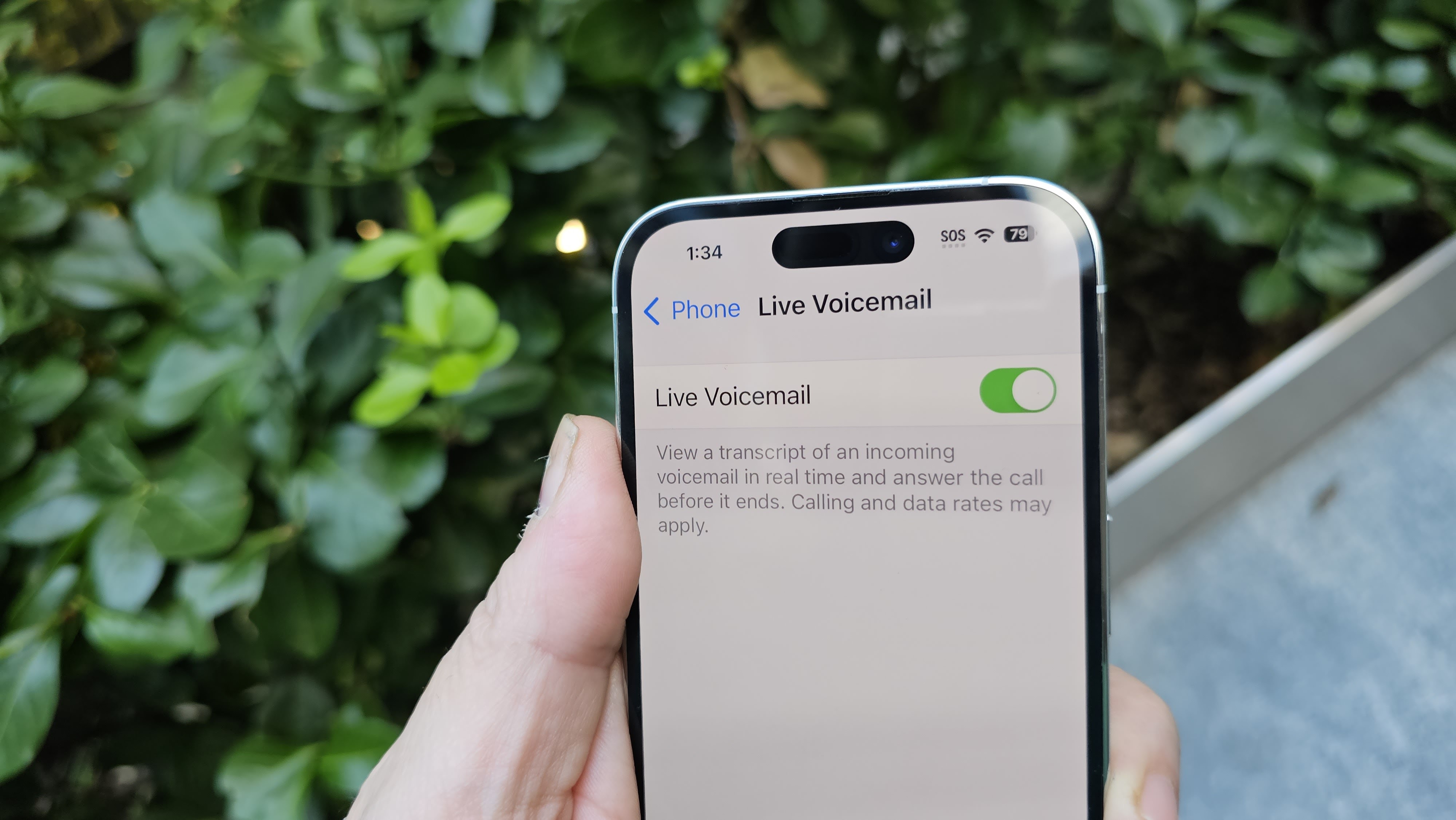 iOS 17 Live Voicemail options