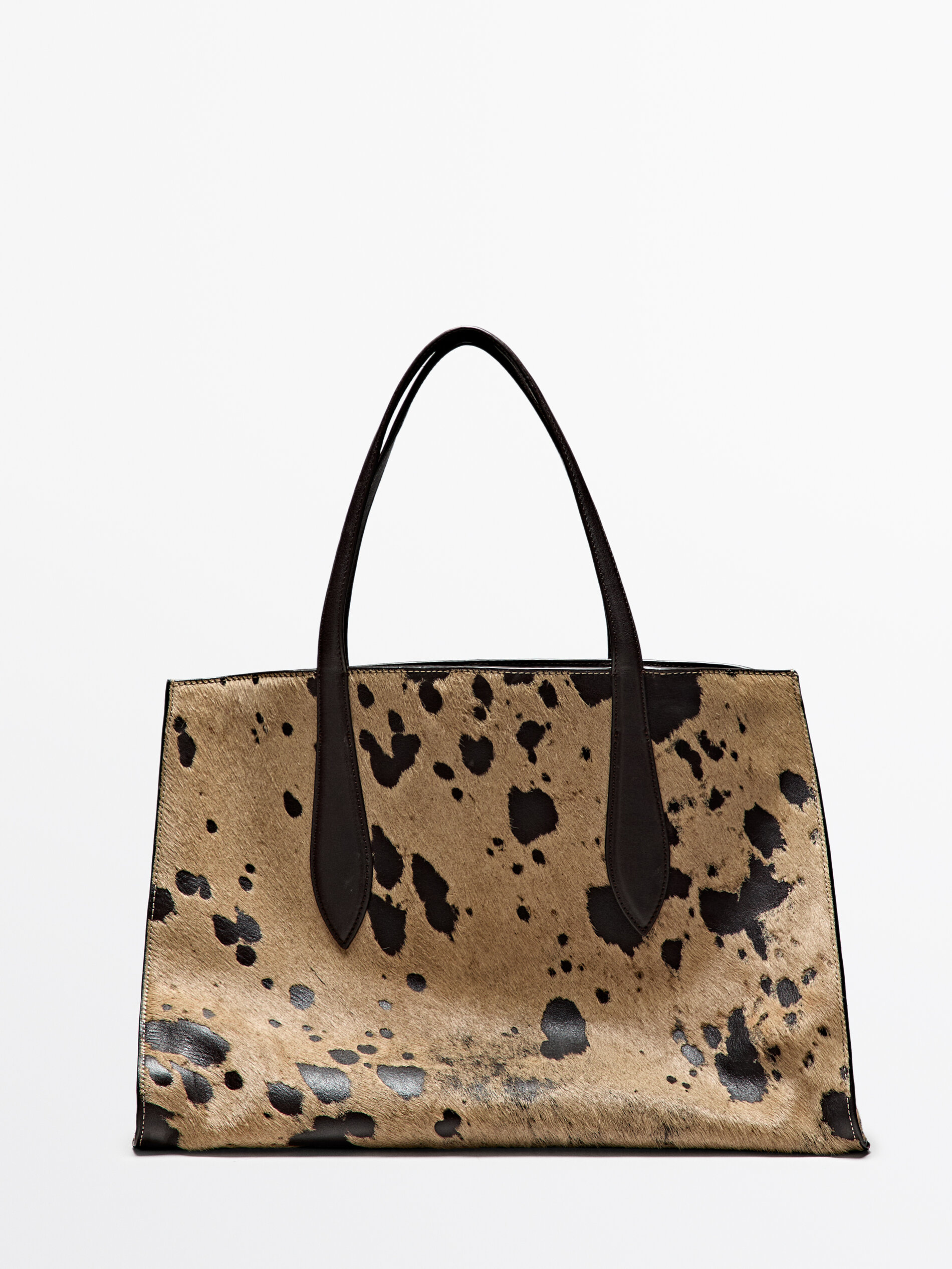 Printed Hair on Leather Maxi Md Icon Crossbody Bag