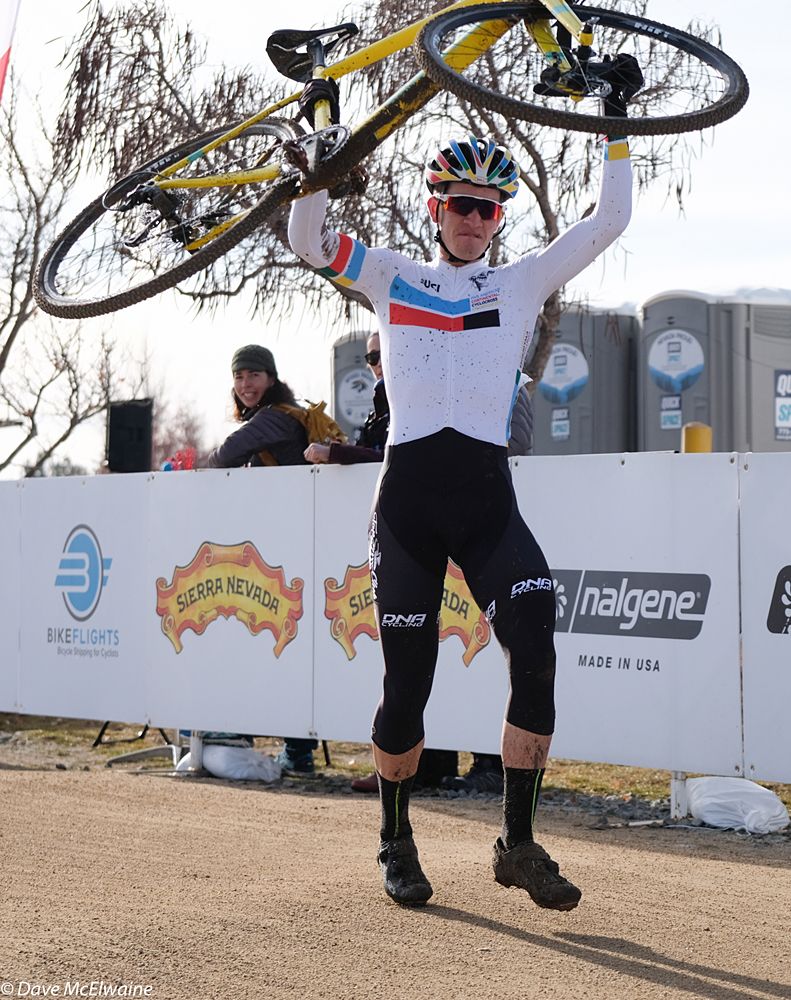 Ben Gomez Villafane celebrating after his victory