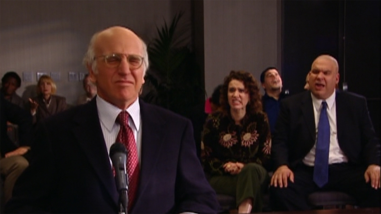 Larry shaking head in Curb Your Enthusiasm