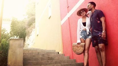 Chrissy Teigen John Legend romantic vacation Corsica
