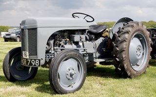 Classic agricultural tractors displayed at the Bill Targett Memorial Rally held at Matterley Farm, Winchester on 15th May 2010.