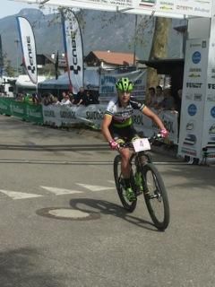 Gunn-Rita Dahle Flesjaa (Multivan Merida) racing in Nalles