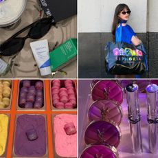 Photo collage of Alyssa Brascia's Sephoria trip