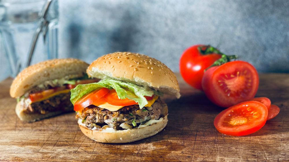 Sneaky Vegetable Beef Burgers