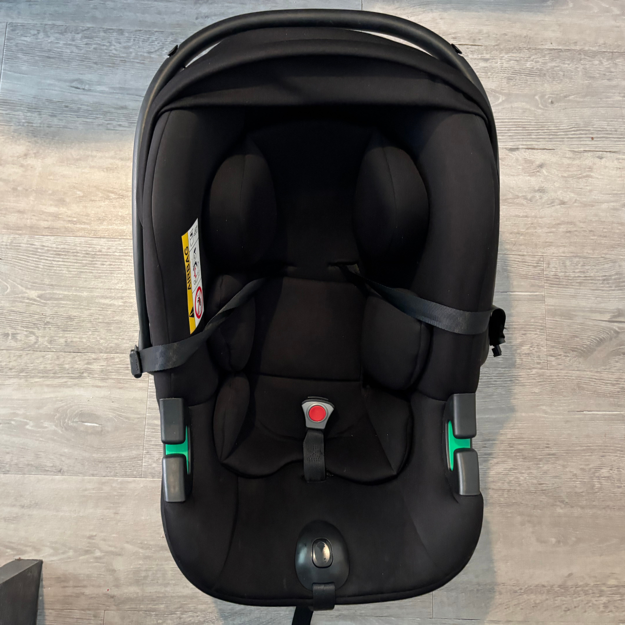Using the Bissell SpotClean HydroSteam to clean a car seat- after image