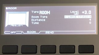 Changing room settings Adding effects using a drum module