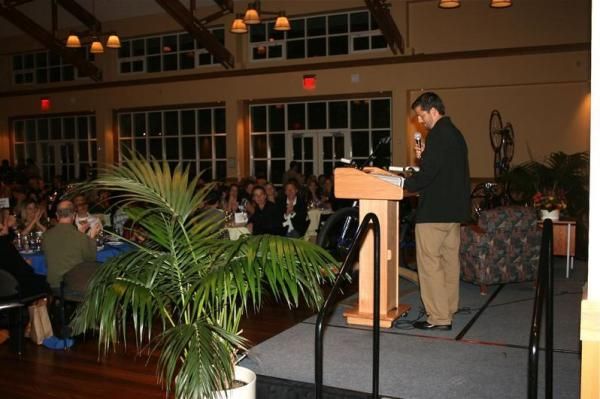 League founder and director Matt Fritzinger addresses the crowd in 2008
