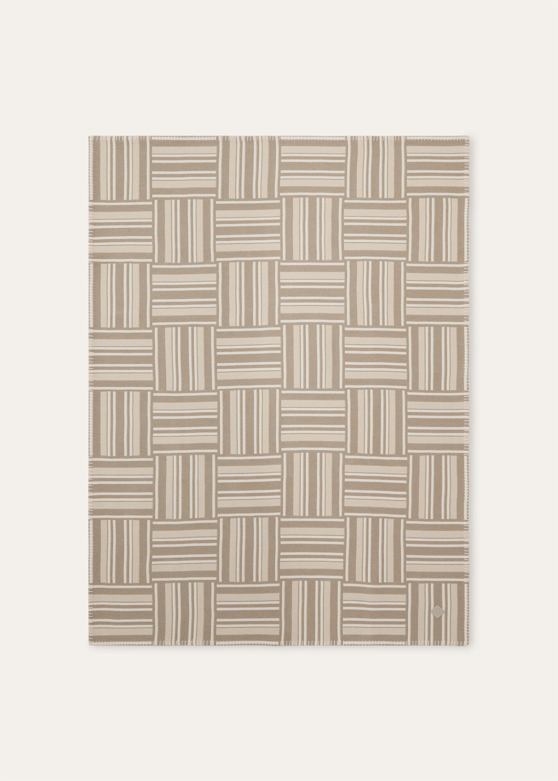 Loro Piana, Woven Stripe Intarsia Plaid Blanket