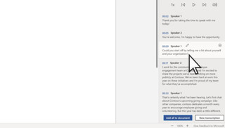 How to use Transcribe in Microsoft Word