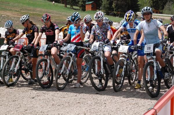 The start of the elite women's race at the Teva Games.