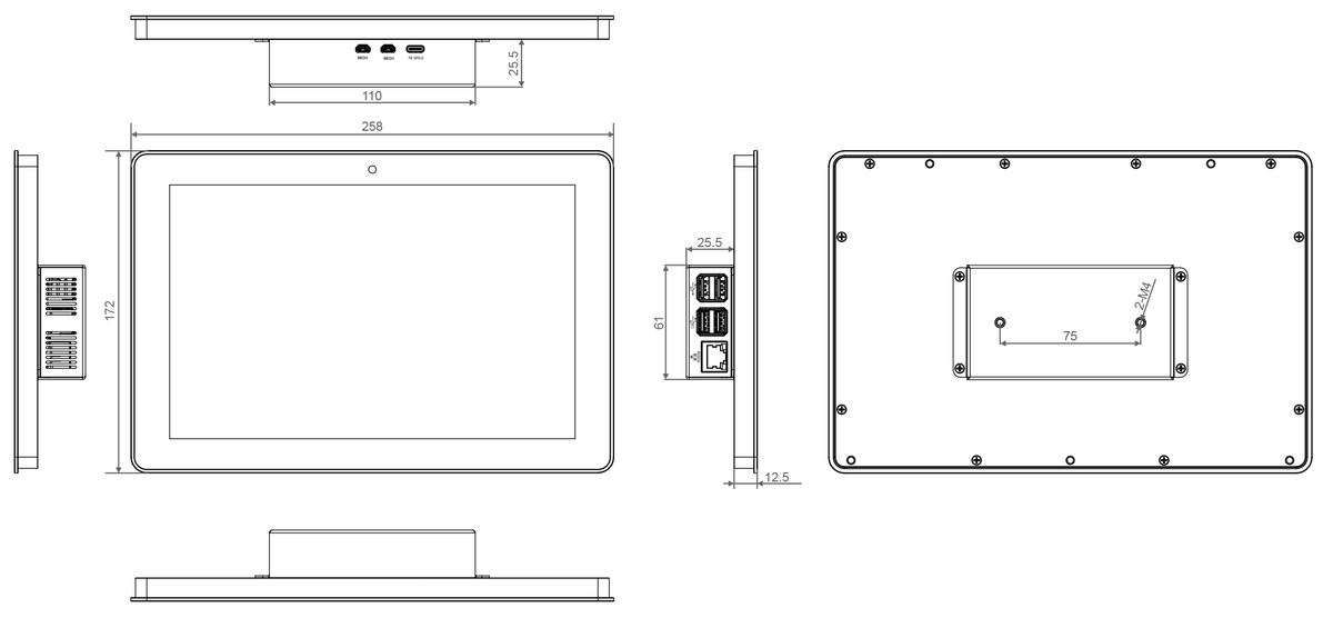 EDATEC Raspberry Pi 5 Industrial Panel