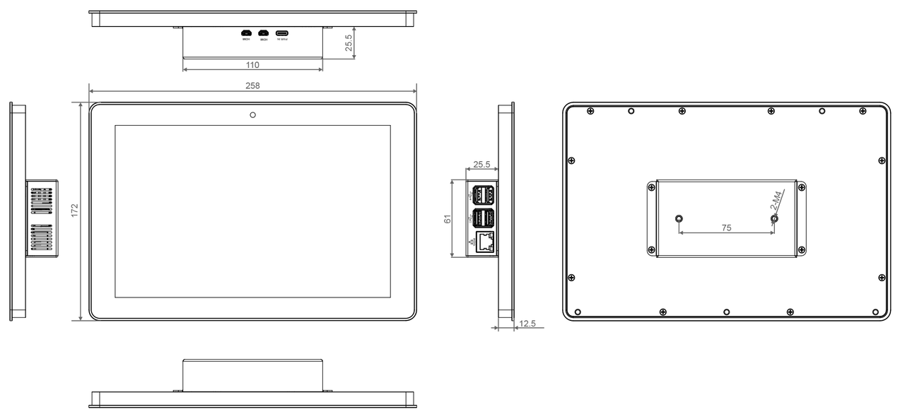 EDATEC Raspberry Pi 5 Industrial Panel