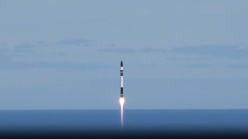 A Rocket Lab Electron vehicle launches an Earth-observing radar satellite for the Japanese company iQPS from New Zealand on March 14, 2025.