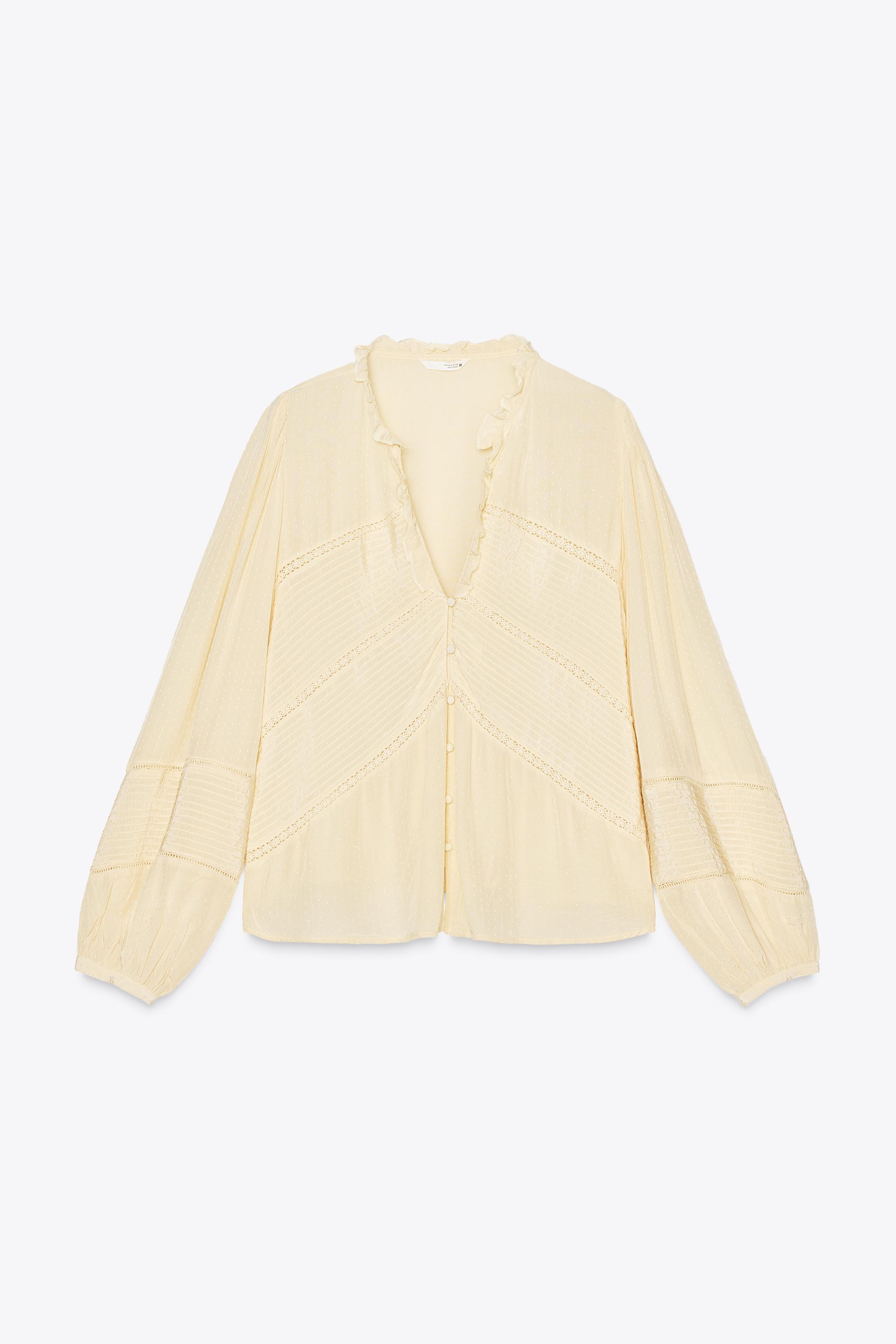Pintuck Ladder Stitch Blouse