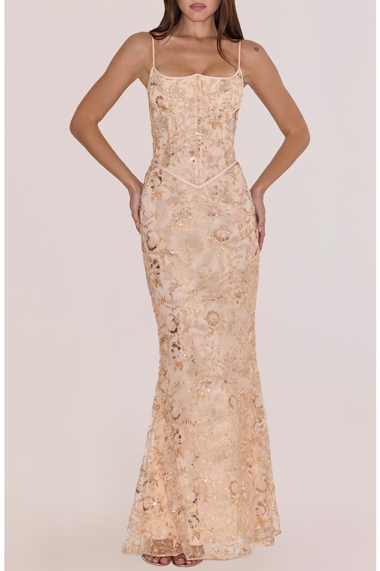 Naima Sequin &amp;amp; Bead Embellished Gown