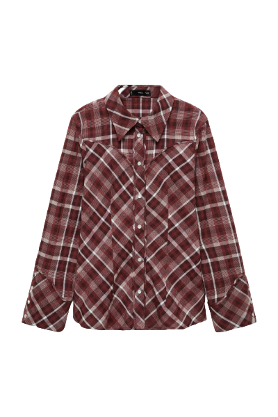 MANGO, Check Cotton Shirt