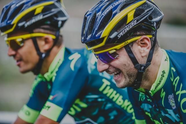 Tinkoff-Saxo trains in Gran Canaria.
