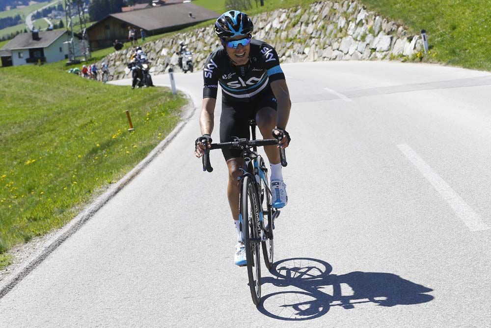 Mikel Landa (Team Sky) attacked on the short climb to the finish in Anras