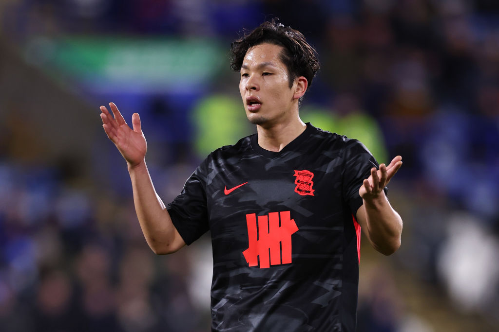 Birmingham City Tomoki during the Sky Bet League One match between Huddersfield Town AFC and Birmingham City FC at John Smith Stadium on January 28, 2025 in Huddersfield, England.