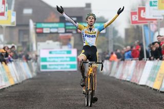 Wout Van Aert (Telenet-Fidea) won the U23 race at Superprestige Gavere for the second straight year