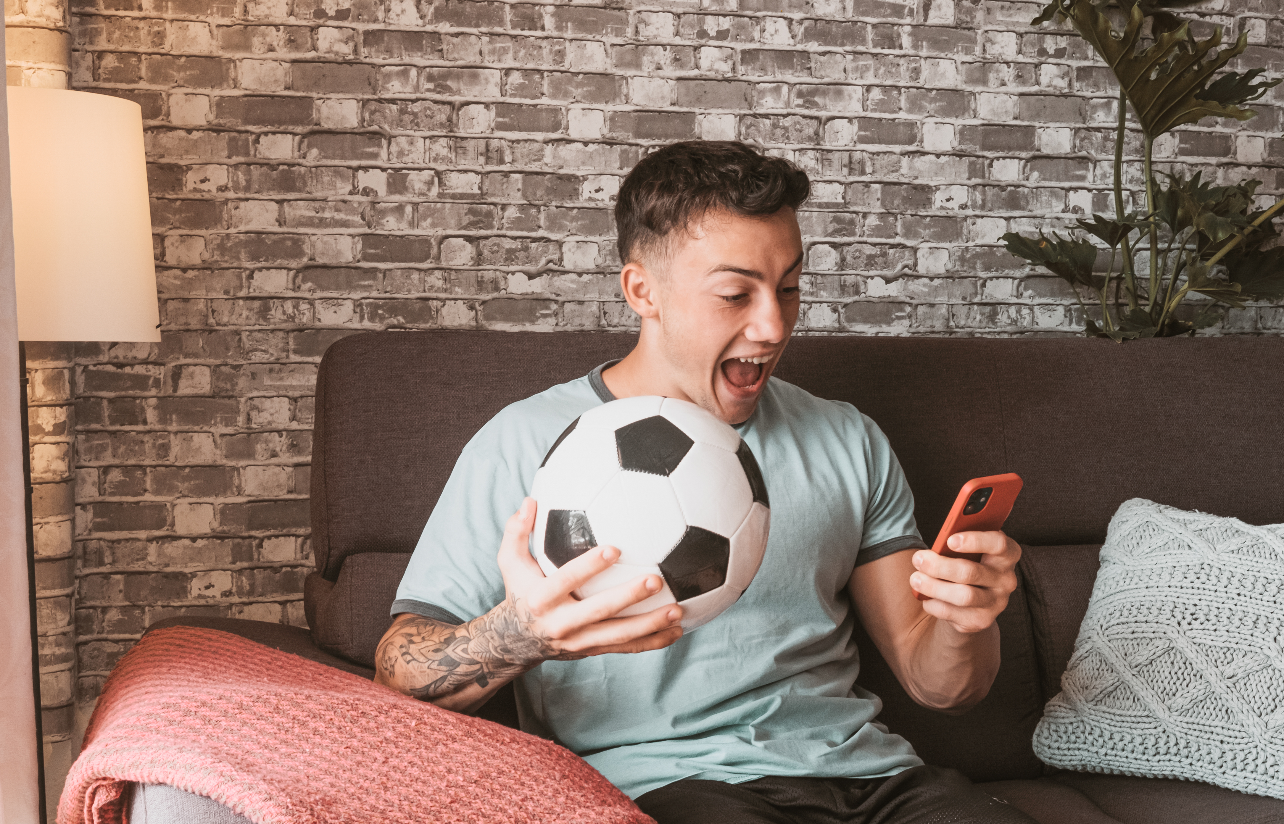 People watching football
