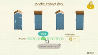 Animal Crossing; New Horizons Storage Shed