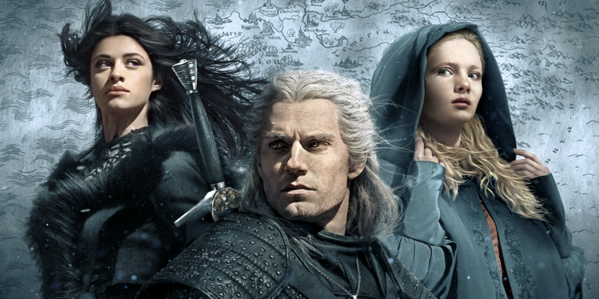 the witcher poster yennefer geralt ciri netflix