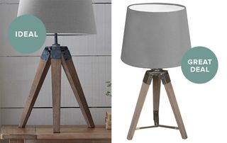 tripod table lamps in white colour