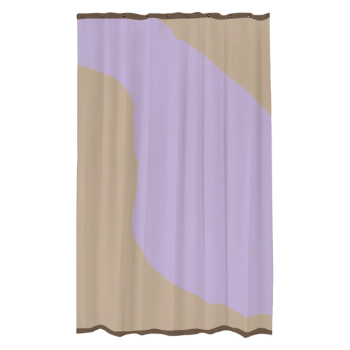 Mette Ditmer, Nova Arte Shower Curtain 150x200 Cm, Light Grey-Cobalt