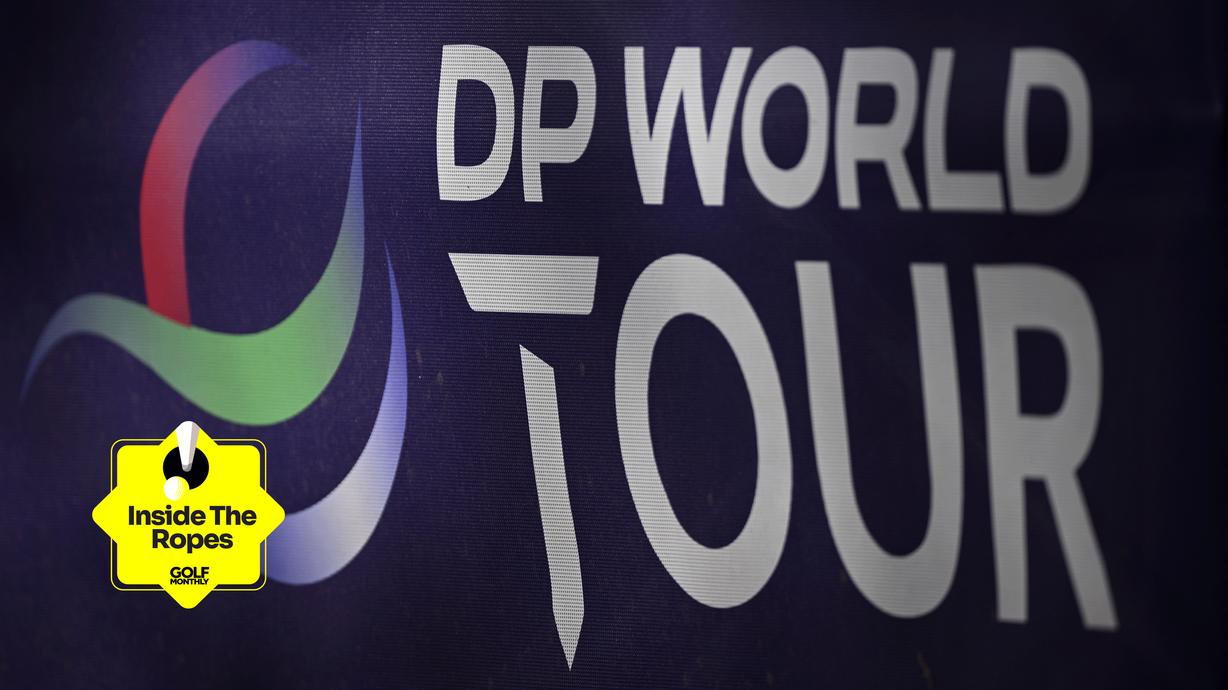 A general DP World Tour logo image with the Inside The Ropes sticker in the bottom left