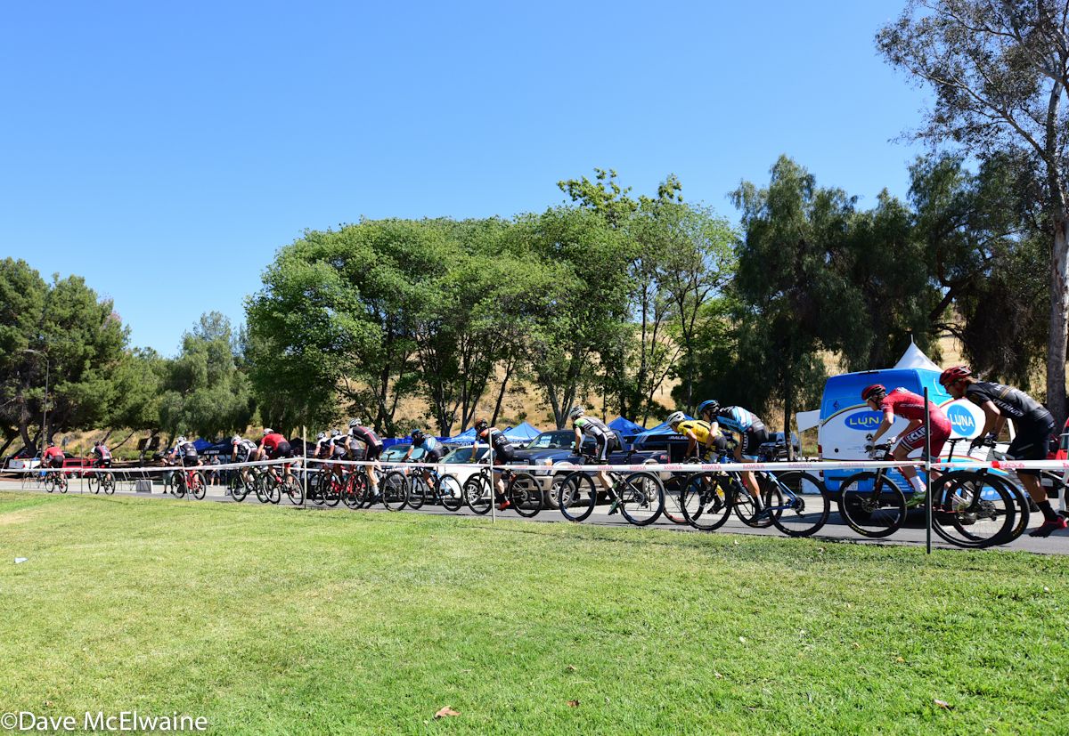 The Trek Factory Team men lined up together on the front row.