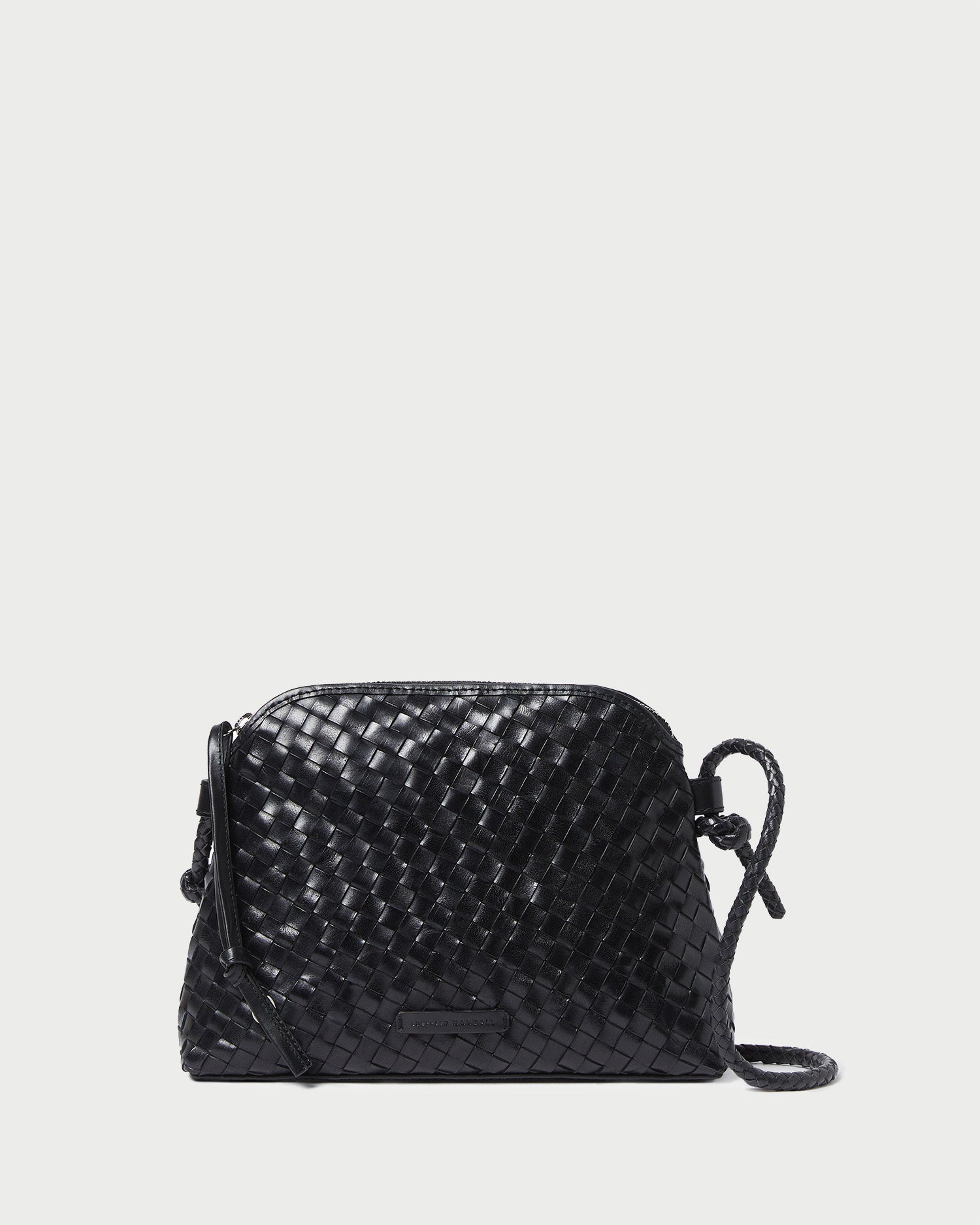 Mallory Black Woven Leather Crossbody - Black / O/s