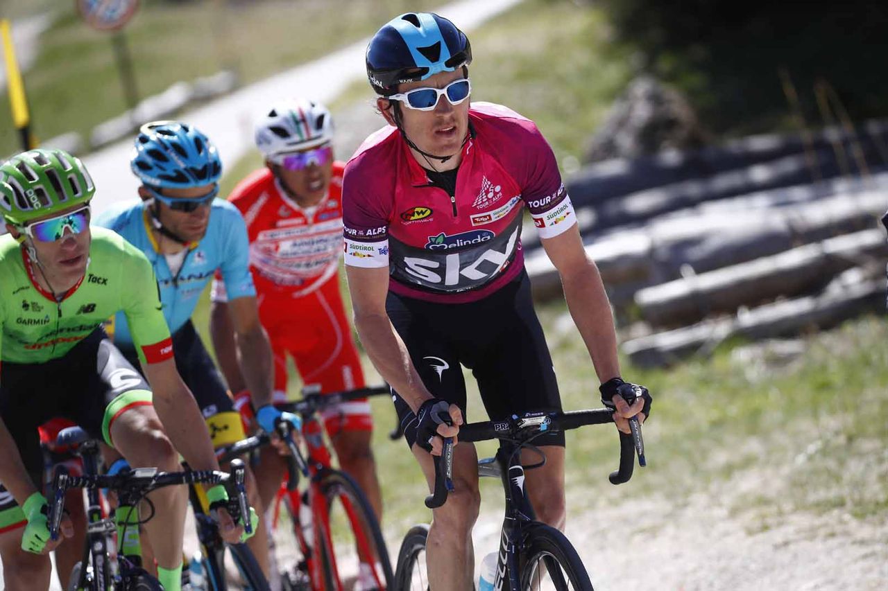 Geraint Thomas (Sky) in the lead at the Tour of the Alps.