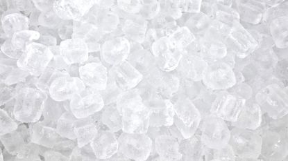 Close up of ice cubes