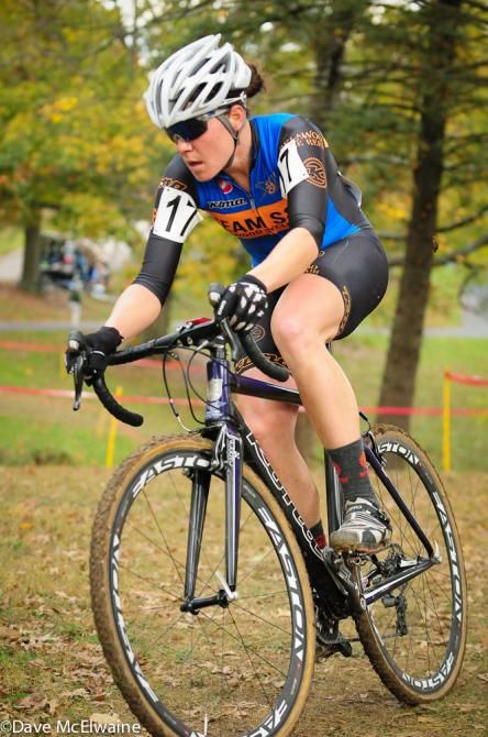 Bethann Orton (Team S&amp;M) riding in the top ten late in the race