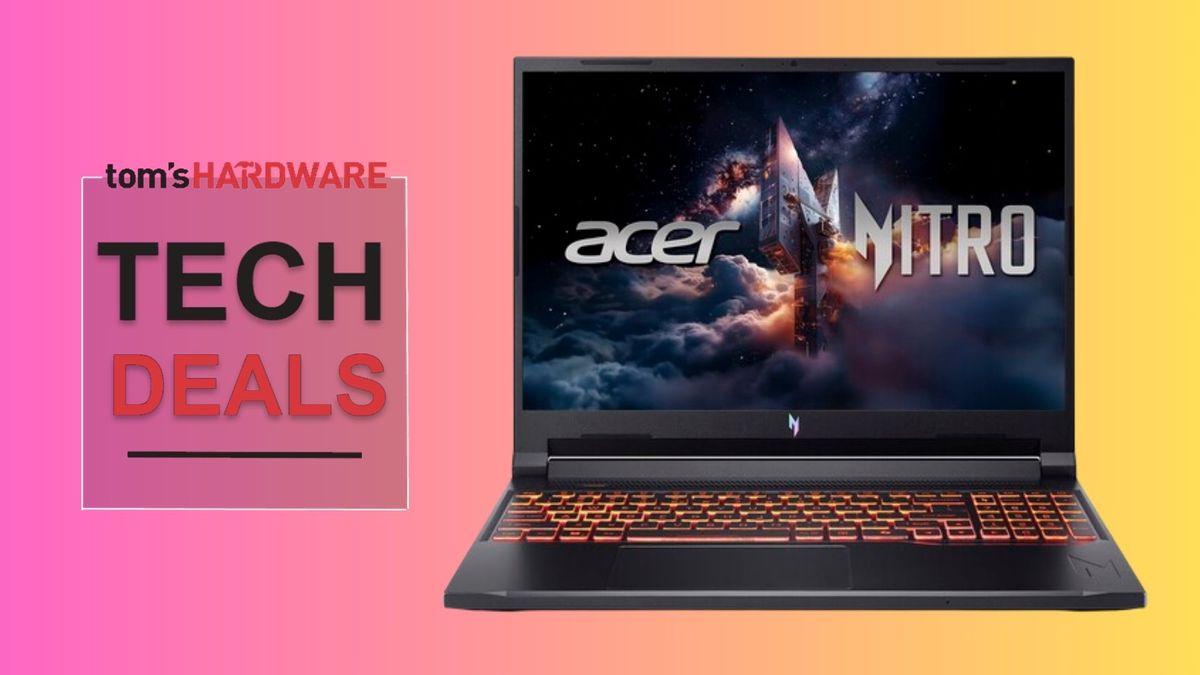 This $899.99 Acer Nitro gaming laptop with Nvidia RTX 5060 GPU is a budget 1080p powerhouse — 16-inch rig boasts huge 32GB DDR5 RAM, fast 180Hz refresh rate, and a 512GB SSD