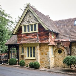 exteriors of victorian property with vertical hung tiles and pargeting details