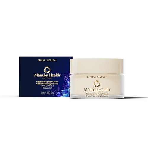 Manuka Health Regenerating Face Cream With Manuka Honey, Bee Venom &amp;amp; Royal Jelly &amp;ndash; 50 Ml / 1.69 Oz &amp;ndash; Clinically Proven Natural Face Moisturizer Improves Dark Spots, Crow&amp;rsquo;s Feet, Fine Lines &amp;amp; Wrinkles