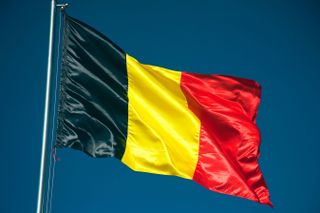 The flag of Belgium