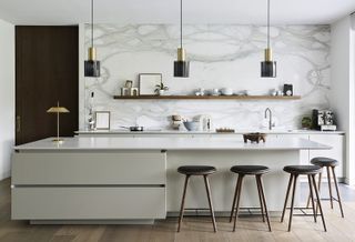 marble and grey kitchen backsplash ideas