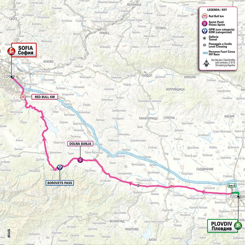 Route information for the 2026 Giro d'Italia