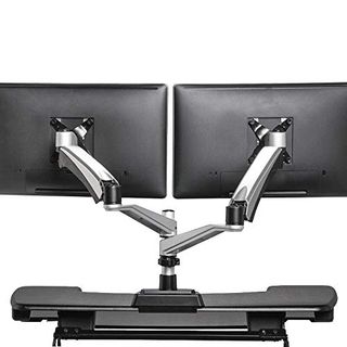 VARIDESK - Dual Monitor Arm - Full-Motion Spring w/ 360 Degree Articulation - Easy Height Adjustment