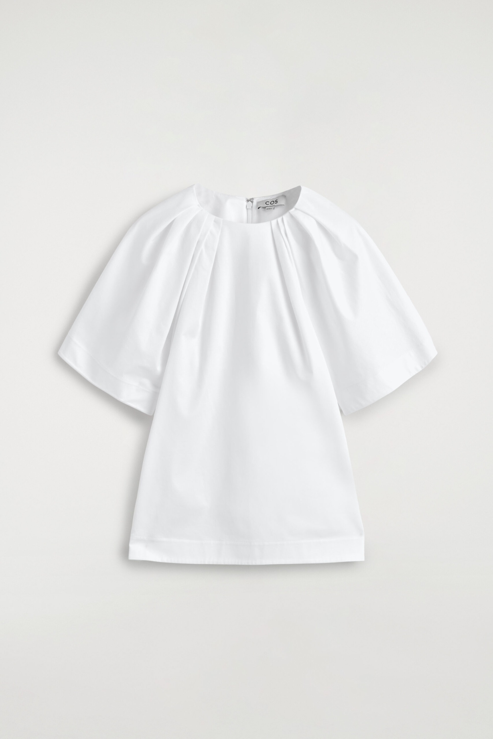 Gathered Short-Sleeved Cotton Top