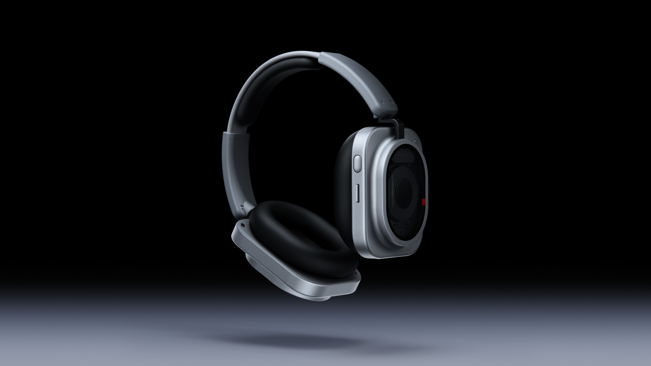 Nothing Headphone Pro (1) wireless headphones on a black background
