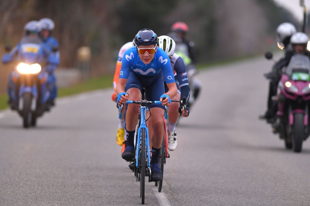 SAINTESMARIESDELAMER FRANCE FEBRUARY 13 Johan Jacobs of Switzerland and Movistar Team during the 5th Tour de La Provence 2020 Stage 1 a 1495km stage from Chteaurenard to SaintesMariesDeLaMer TDLP letourdelaprovence TDLP2020 on February 13 2020 in SaintesMariesDeLaMer France Photo by Luc ClaessenGetty Images