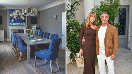 Blue dining room / Jennifer Flavin Stallone and Sylvester Stallone