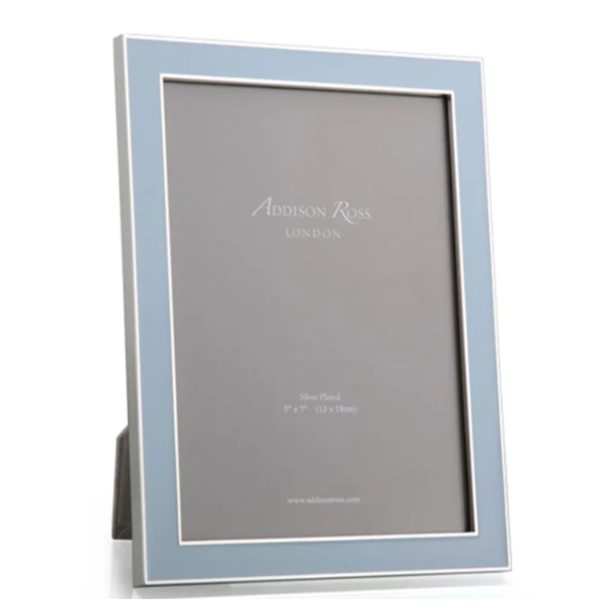 Powder Blue Enamel &amp;amp; Silver Frame